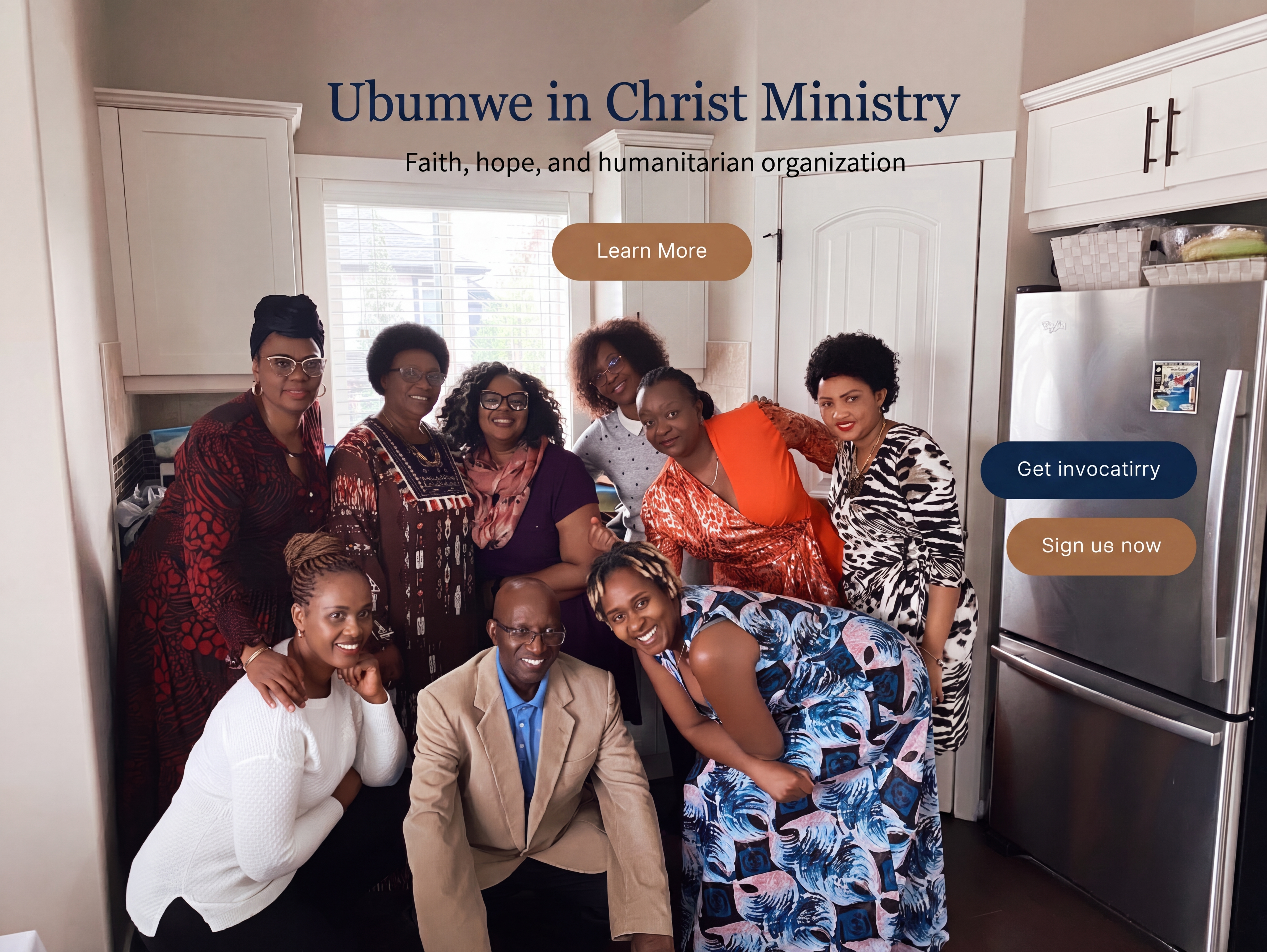 Members of Ubumwe in Christ Ministry in fellowship after worship
